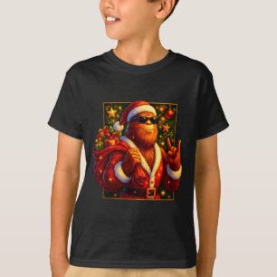 Lustige Weihnachts-Shirts Xmas Sasquatch Santa Big T-Shirt