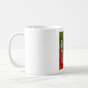 Lustige Weihnachts-Skelett-Wünsche für Männer Kaffeetasse