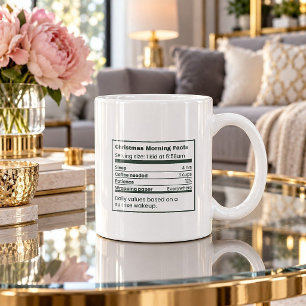 Lustige Weihnachts-Tasse 'Fakten zum Weihnachtsmor Kaffeetasse