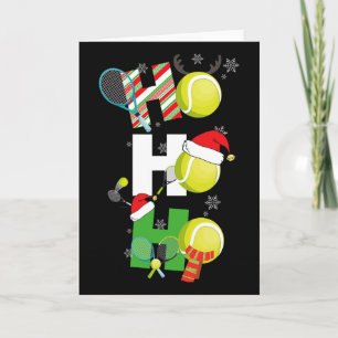 Lustige Weihnachts-Tennis-Pyjamas Spieler passende Karte