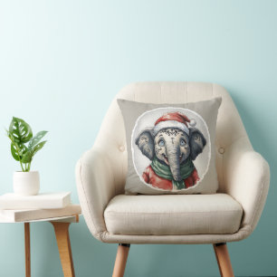 Lustige Weihnachts-Tierfavoriten - Elefant 2 Kissen