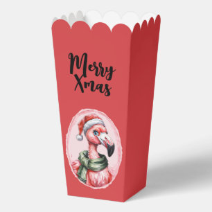 Lustige Weihnachts-Tierfavoriten - Flamingo 1 Geschenkschachtel