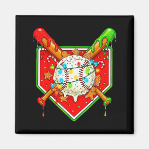 Lustige Weihnachtsbaseball-Eis-Drip Herren Damen Magnet