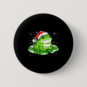 Lustige Weihnachtsbeleuchtung Frosch Süßer Kröten Button