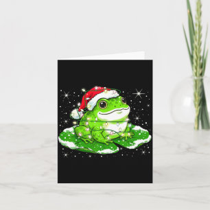 Lustige Weihnachtsbeleuchtung Frosch Süßer Kröten Karte