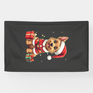 Lustige Weihnachtsbeleuchtung Weihnachtsmann Borde Banner