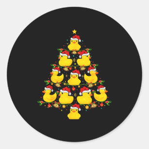 Lustige Weihnachtsbeleuchtung Weihnachtsmann Hut G Runder Aufkleber