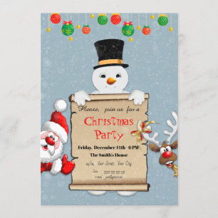 Lustige Weihnachtseinladung für WeihnachtsParty Einladung