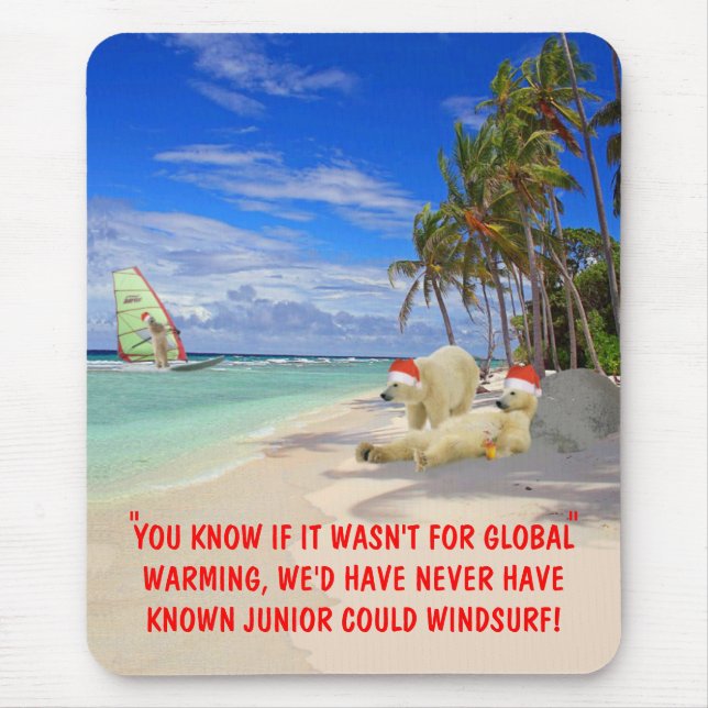 Lustige WeihnachtsEisbären Mousepad (Vorne)