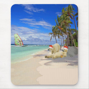 Lustige WeihnachtsEisbären Mousepad