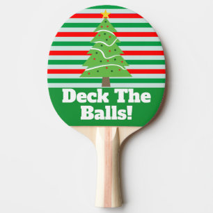 Lustige Weihnachtsfamilien-Spaß-Plattform die Tischtennis Schläger