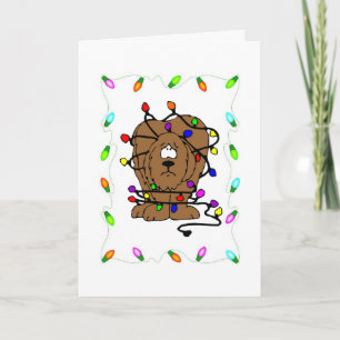 Lustige Weihnachtsfeiertagslichter Humorvoller Wei Feiertagskarte