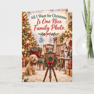 Lustige Weihnachtsfotos Chaos mit Hundehumor in de Karte