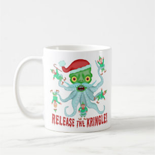 Lustige Weihnachtsfreigabe der Kringle Kaffeetasse