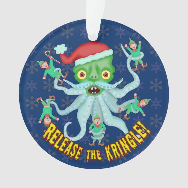 Lustige Weihnachtsfreigabe der Kringle Ornament (Vorderseite)
