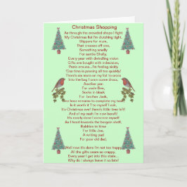 lustige Weihnachtsgedicht "robin" und "xmas tree c Feiertagskarte