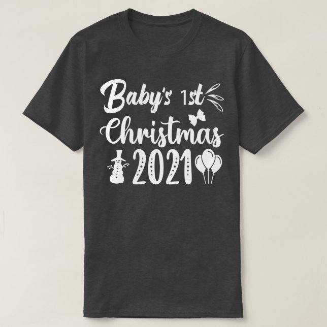 lustige Weihnachtsgeschenke Babys Erste Weihnacht  T-Shirt (Design vorne)