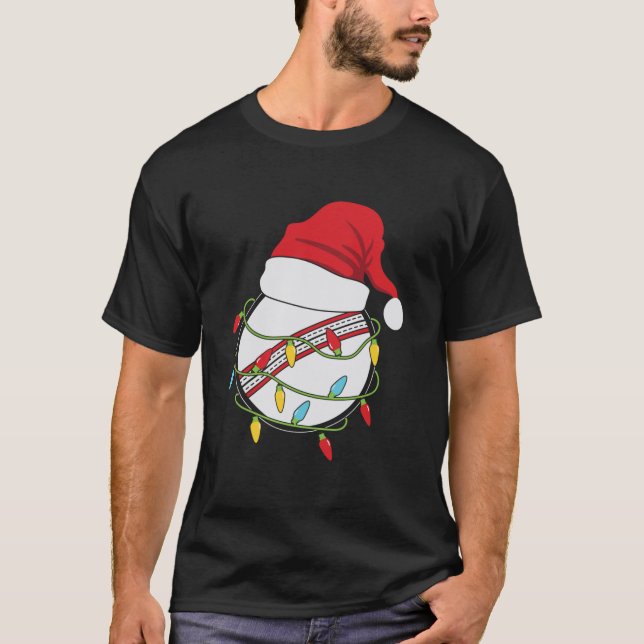 lustige Weihnachtsgeschenke Cricket Ball Weihnacht T-Shirt (Vorderseite)