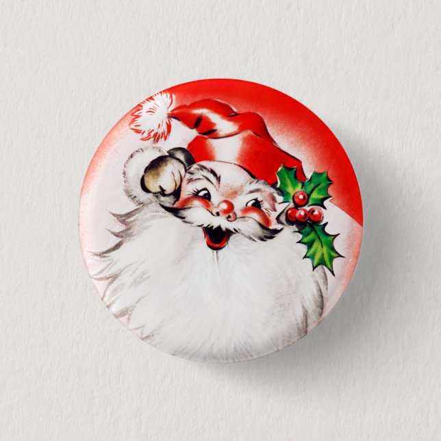 Lustige Weihnachtsgrüße Button (Vorderseite)