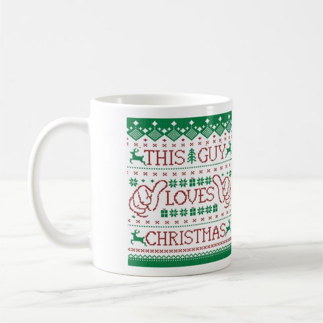Lustige Weihnachtskaffee-Tasse Tasse (Links)