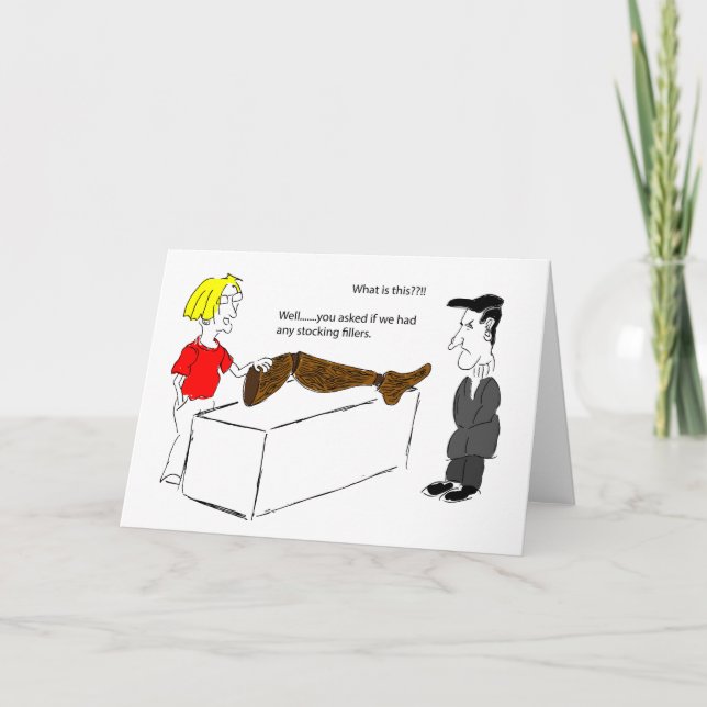 Lustige Weihnachtskarte Feiertagskarte (Vorderseite)