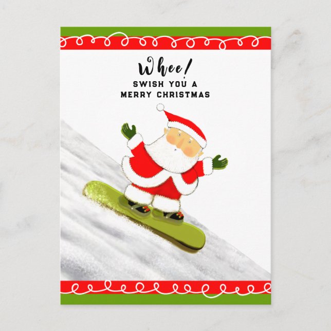 Lustige Weihnachtskarte Feiertagspostkarte (Vorderseite)