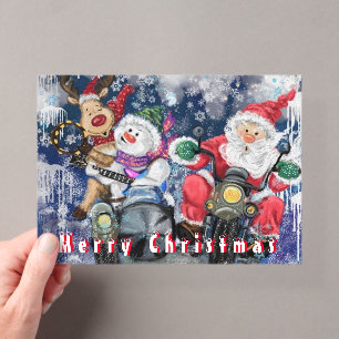 Lustige Weihnachtskarte Frohe Weihnachten Freunde Acryleinladungen