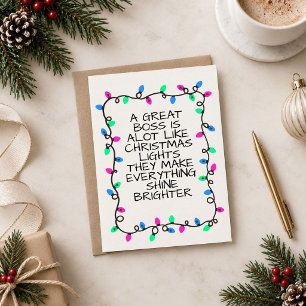 Lustige Weihnachtskarte für Chef oder Manager Karte