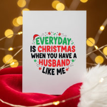 Lustige Weihnachtskarte für Ehefrau als Geschenk v