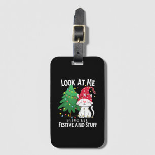 Lustige Weihnachtskatze Gepäckanhänger