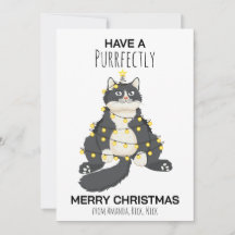 Lustige Weihnachtskatze Minimal Animal Lover