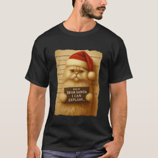 Lustige Weihnachtskatze - Süße Perser Weihnachtsma T-Shirt