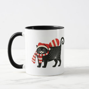 Lustige Weihnachtskatze  Tasse