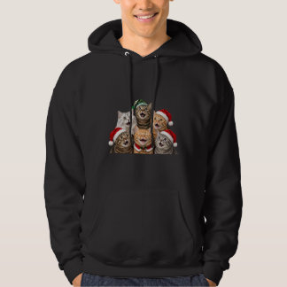 Lustige Weihnachtskatzen Feiertagsdesign Hoodie