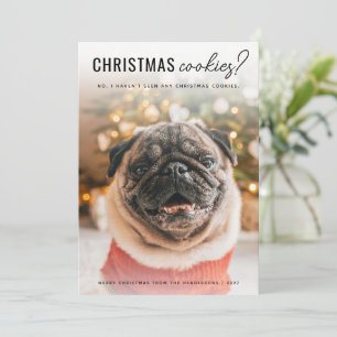 Lustige Weihnachtskekse Hund Haustier Foto Weihnac Feiertagskarte