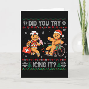 Lustige Weihnachtskrankenschwester Hast du es mit Karte