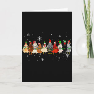 Lustige Weihnachtsküken Xmas Hühnerhof Tiere Karte