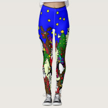 Lustige Weihnachtsleggings