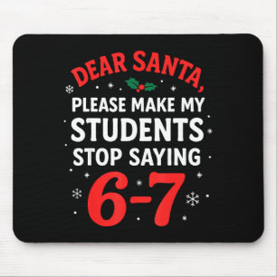 Lustige Weihnachtslehrer-Pyjamas Schüler 6-7 67 Si Mousepad