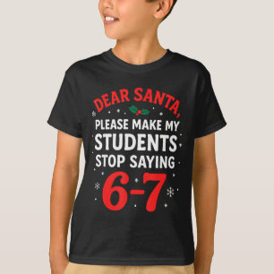 Lustige Weihnachtslehrer-Pyjamas Schüler 6-7 67 Si T-Shirt
