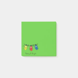Lustige Weihnachtslichter für Katzen Post-it Klebezettel