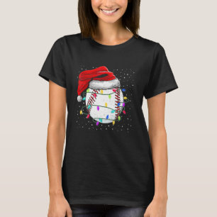 Lustige Weihnachtsmannmütze Baseball Weihnachtsbel T-Shirt