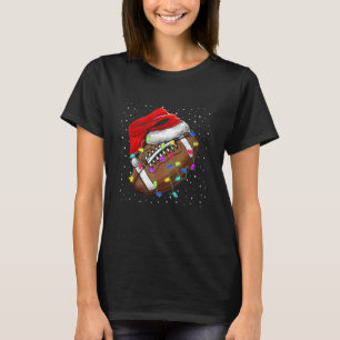 Lustige Weihnachtsmannmütze Fußball Weihnachtsbele T-Shirt
