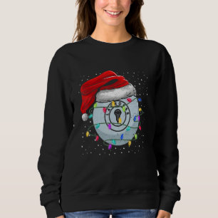 Lustige Weihnachtsmannmütze Lacrosse Weihnachtsbel Sweatshirt