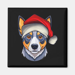 Lustige Weihnachtsmannmütze Xmas-Schlafanzug Blue Magnet