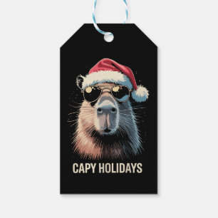 Lustige Weihnachtsmütze Capy Feiertage Xmas Capyba Geschenkanhänger