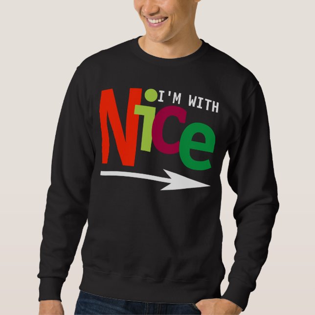 Lustige Weihnachtspaare, die freches u. Nizza #2 Sweatshirt (Vorderseite)