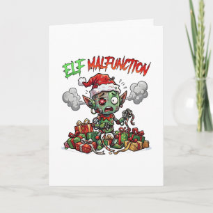 Lustige Weihnachtsroboter-Geschenk "Elf-Malfunctio Karte