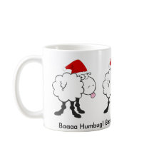 lustige Weihnachtsschafe bah Humbug-Tasse