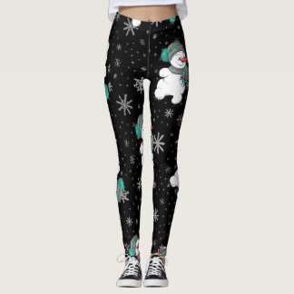 Lustige WeihnachtsSchneemann-Muster-Gamaschen Leggings